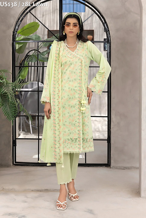 LakhanyEmbroydered Lawn.