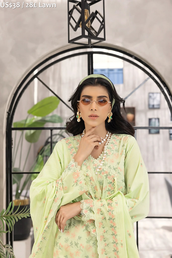 LakhanyEmbroydered Lawn.