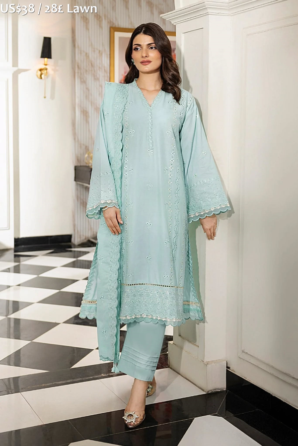 LakhanyEmbroydered Lawn.