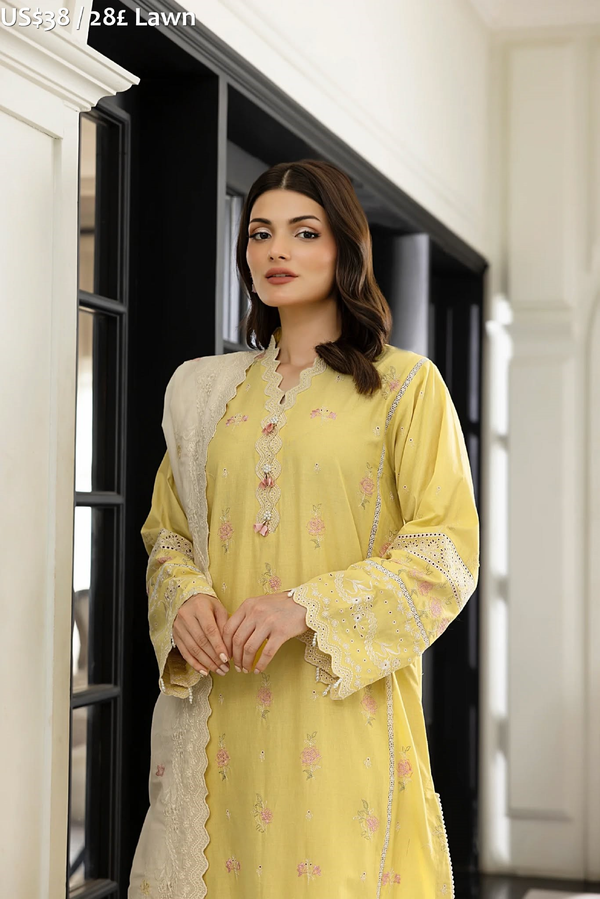 LakhanyEmbroydered Lawn.
