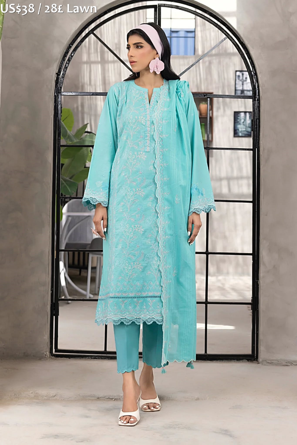 LakhanyEmbroydered Lawn.