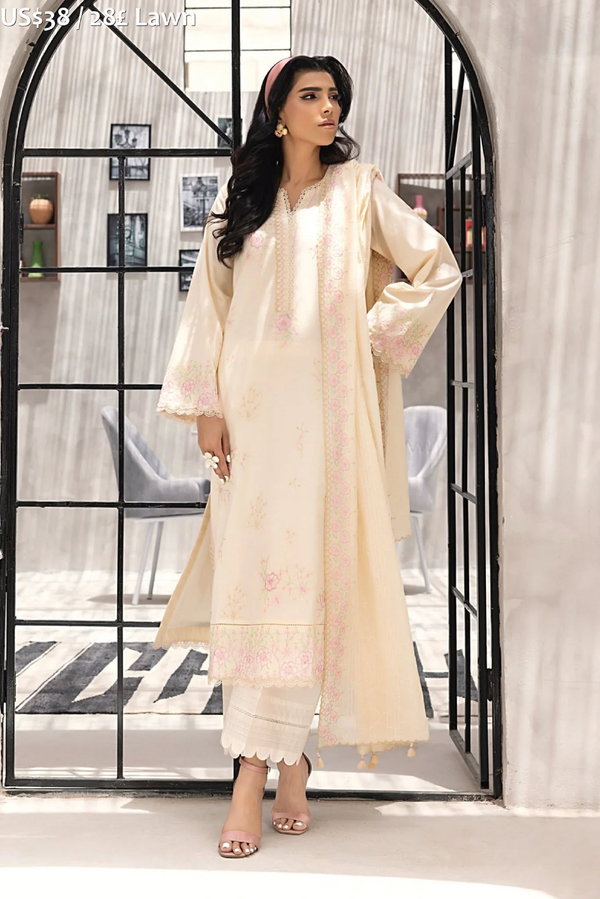 LakhanyEmbroydered Lawn.