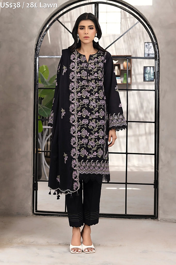 LakhanyEmbroydered Lawn.
