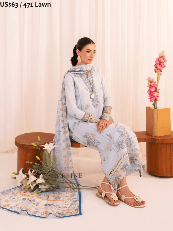 Faiza FaisalCeline Festive Lawn.