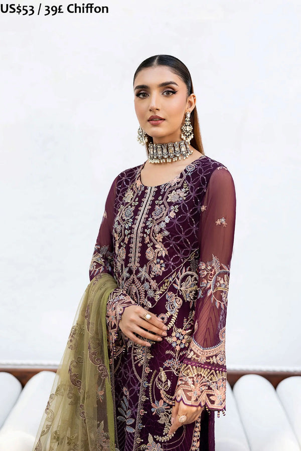 Ramsha Chevron Chiffon-11