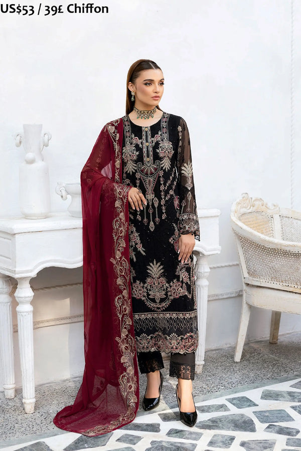 Ramsha Chevron Chiffon-09