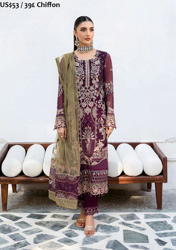 Ramsha Chevron Chiffon-11